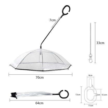 Parapluie Transparent Ajustable pour Animaux – Protection Élégante par Tous les Temps